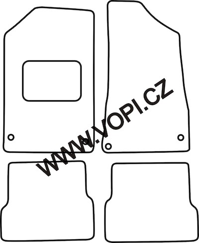 Textil-Autoteppiche Audi 60 1965 - 1972 Perfectfit (0247)